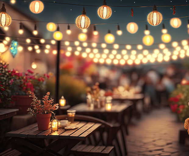 estive atmosphere restaurant or night market
